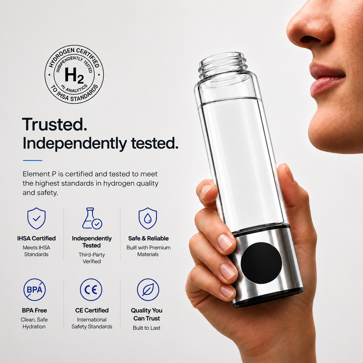 ELEMENT P™ Hydrogen Water Bottle - 15.6 fl oz